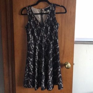 Black lace cocktail dress